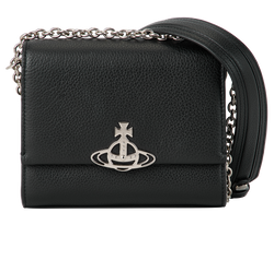 Small Lucy Crossbody Bag, Leather, Black, MIE, DB, 3*